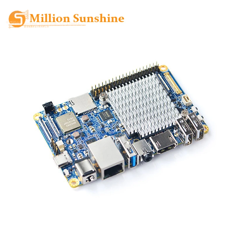 US $136.98 NanoPC T4 RK3399 ARM Development Board RAM 4GB Gbps Ethernet Support Android 10 Ubuntu AI deep learning NPI12