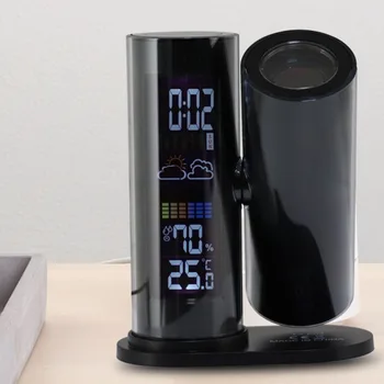 

1Pc Durable Projection Alarm Clock Technoline Projection Clock Thermometer Hygrometer Home Decoration Clock