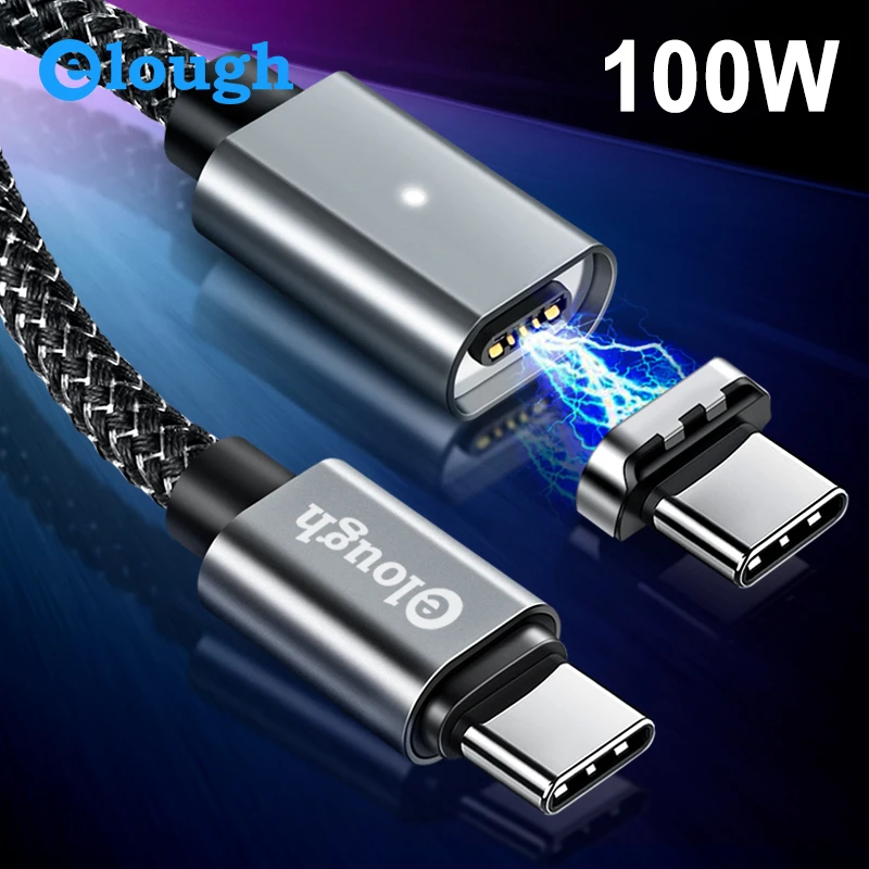 Elough USB C type c to type c PD кабель магнитное зарядное устройство для Macbook Quick Charge 4,0 tipe C для huawei mate 30