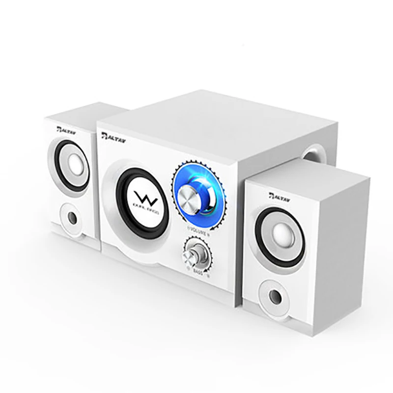 White no Bluetooth ТВ динамик компьютер Bluetooth динамик s стерео Настольный мобильный телефон домашние вечерние высокой мощности Регулируемый сабвуфер динамик - Цвет: White no Bluetooth