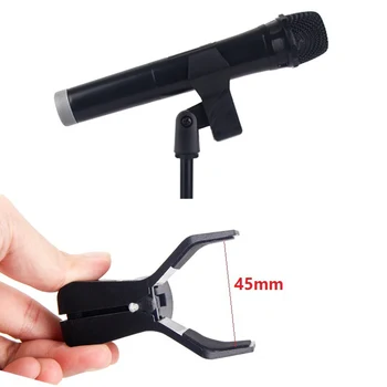 

Microphone Shock Mount Clip Holder Flexible Mic Clips Standard Plastic Clips Adjustable Mic Stand Guitar Accessories 2019