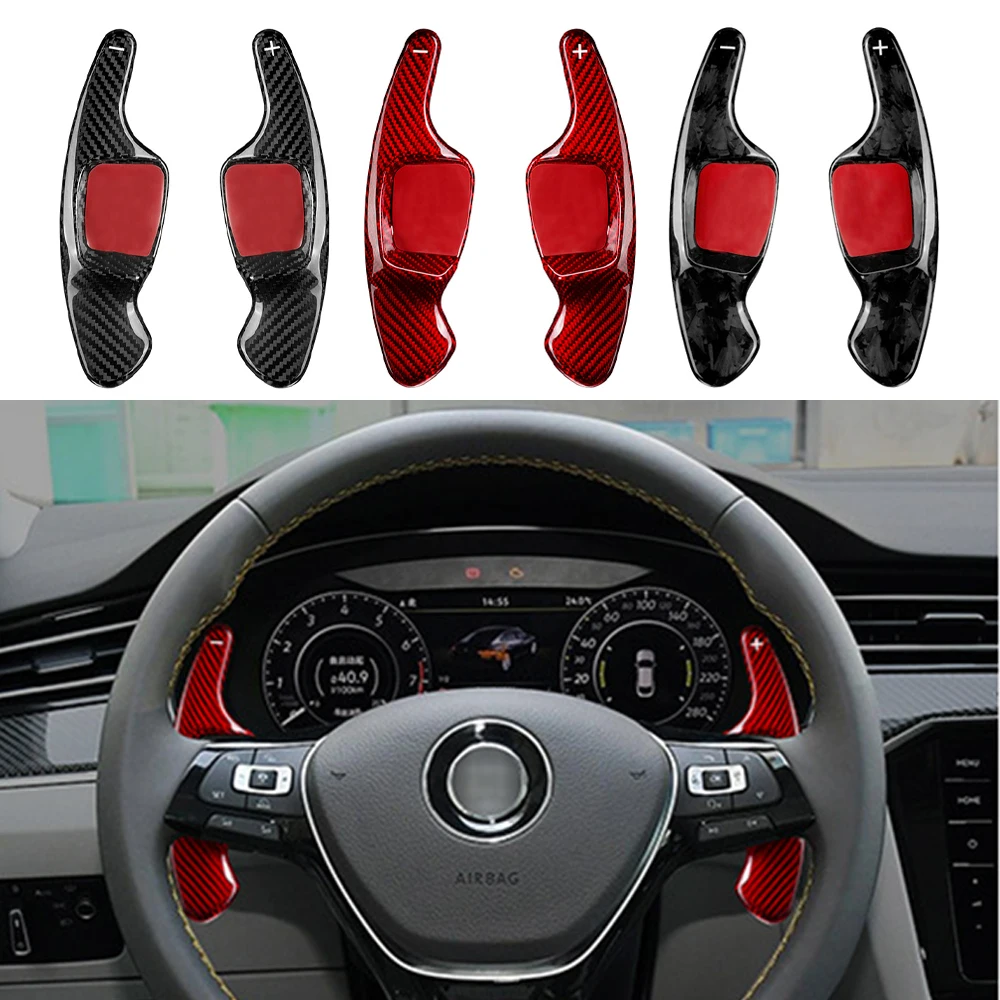 

Paste Type for Volkswagen Golf 8 CC Lingdu Scirocco Modified Real Carbon Fiber Extended Steering Wheel Shift Paddles