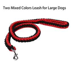 Большие собаки нейлоновый поводок для собаки двойные цвета холст двойной ряд Регулируемый Собачий Ошейник для средних больших собак 130 см