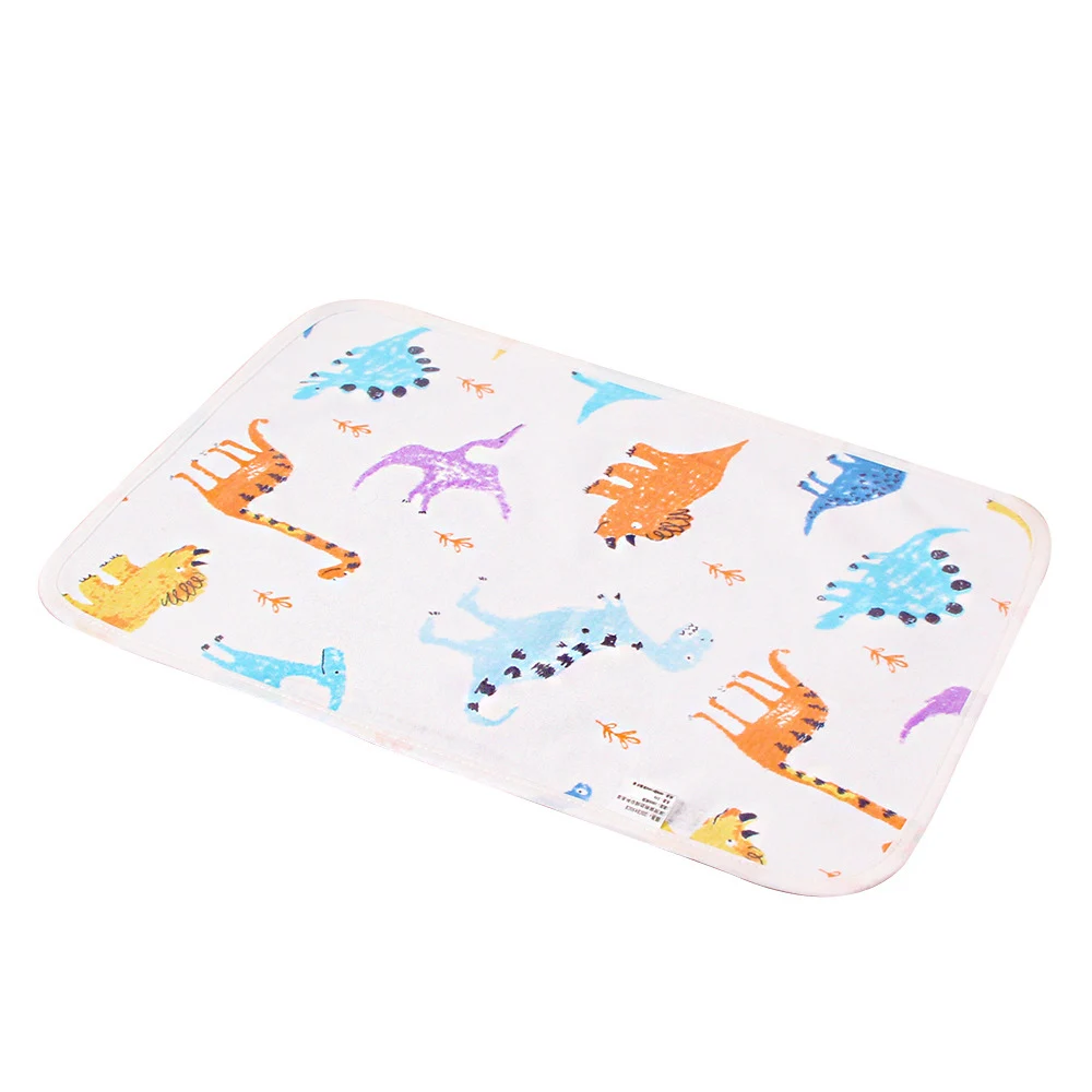 30*45cm Diaper Changing Mat Portable Waterproof Nappy Changing Pad Cover Breathable Baby Diaper Urine Pad Reusable Wipes - Цвет: Dinosaur