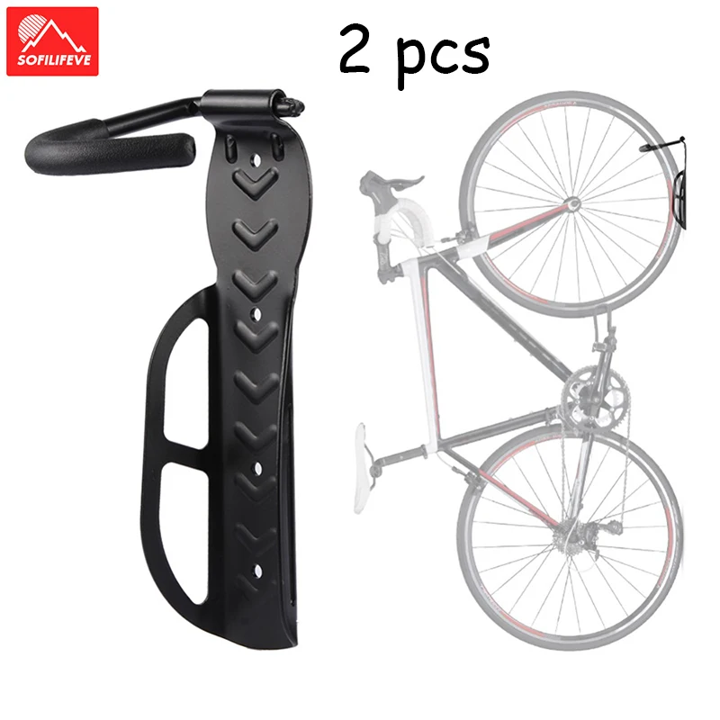 

2pcs Bicycle Holder Wall Mount Rack Parking Bracket MTB BMX Road Bike Hook Holder Showing Storage Bicycle Hanger Bike Mount