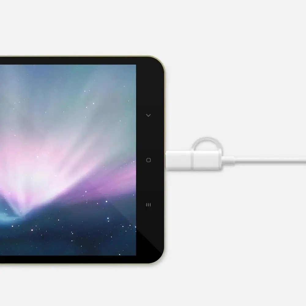 Кабель Xiaomi 2 в 1 Micro Usb для type-c 2a 30 см 100 см поддерживает синхронизацию данных с быстрой зарядкой