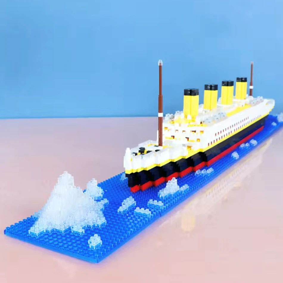 1860PCS Titanic Schiff Block Diamant Micro Mini Gebäude Bausteine Spielzeug Sets 