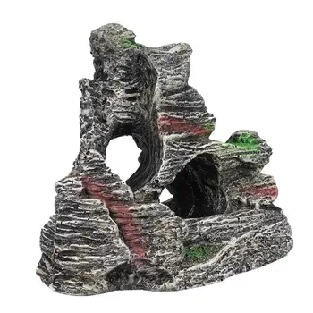 

Simulation Peculiar Rock Fish Shrimp Habitat Artificial Mountain Ornament Aquarium Landscape Mountain Fish Tank Resin Hill