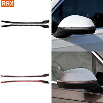 

For Audi Q7 SQ7 4M 2016-2019 Carbon Fiber Accessories Exterior Car Styling Rearview Mirror Anti-rub Strips 3D Trim Stickers