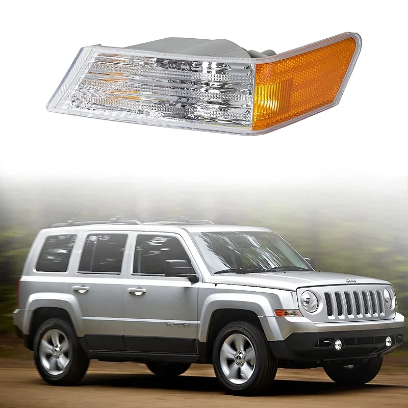 

LED Front Bumper Fog Light Headlight for Jeep Patriot 2007-2017 Parking Light Turn Signal Lamp Left/Right Driving Foglights