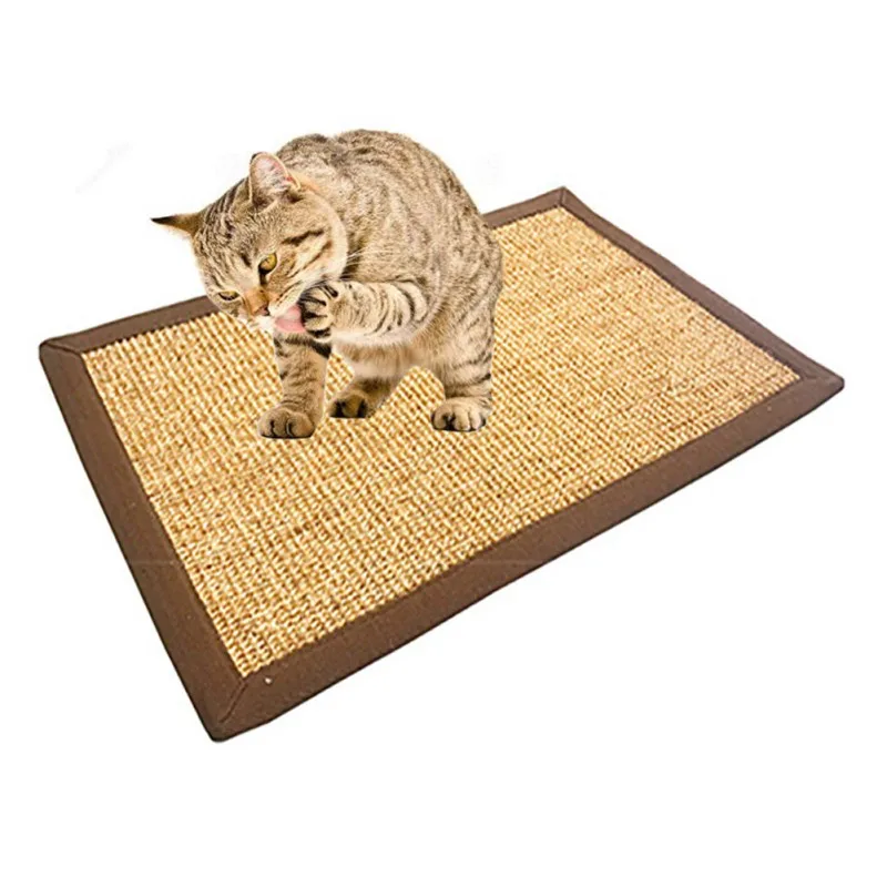 Прочный натуральный Кот сизалевый коврик игрушка кошки коврик-Когтеточка кровать защита ковры диваны кошка коврик для царапин доска товары для домашних животных