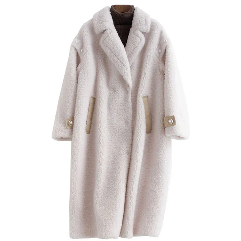 

100% Wool Jacket Autumn Winter Coat Women Clothes 2019 Real Fur Coat Korean Vintage Sheep Shearling Tops Abrigo Mujer ZT3630