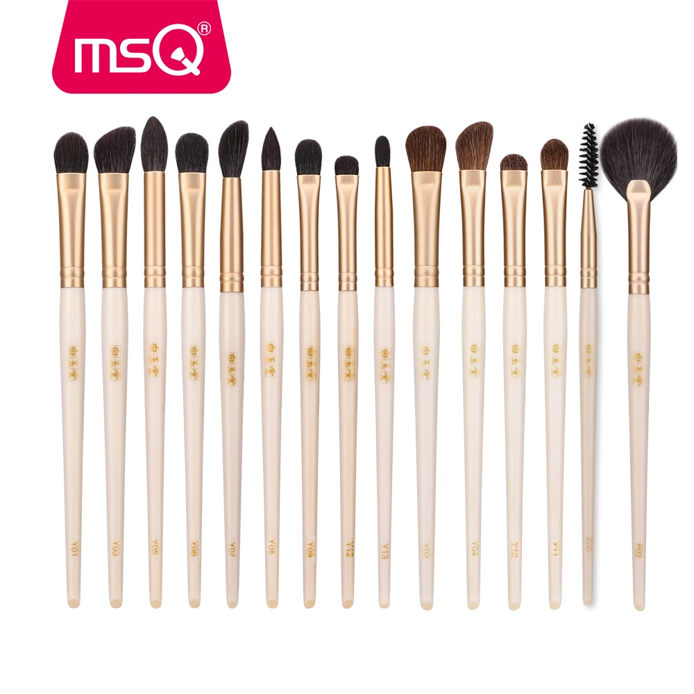 

MSQ Eyeshadow Makeup Brushes Set 1PCS Blending Eyelash Eyebrow Fan Goat & Horse Hair Make up Brush For Professional Eye shadow
