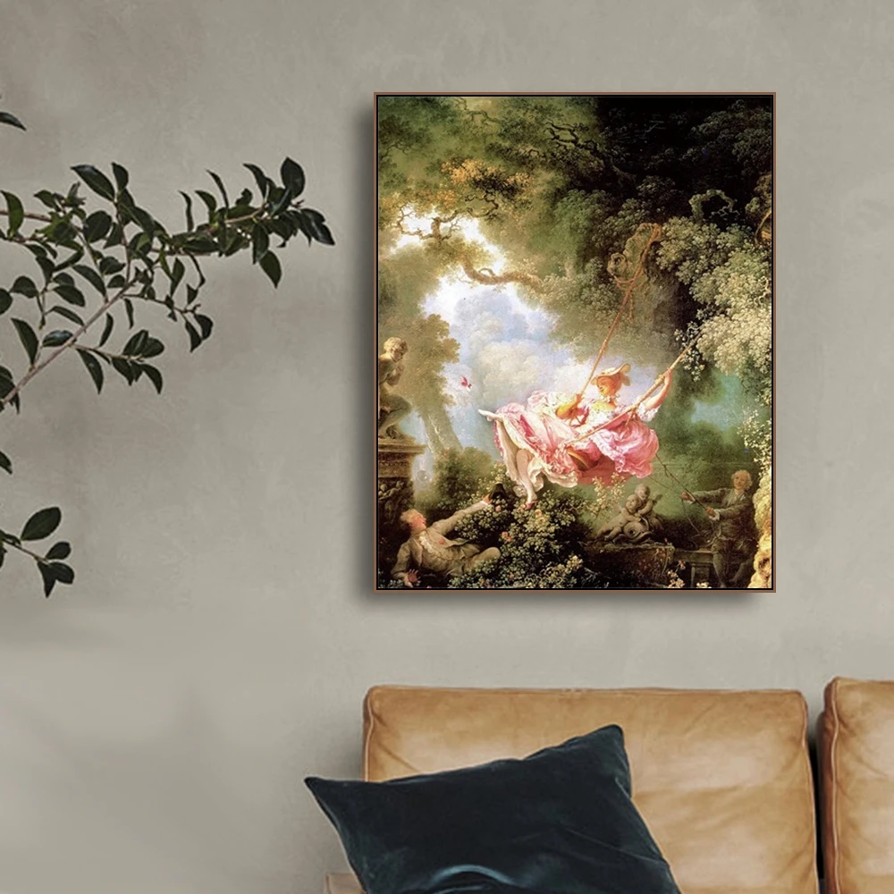 Cassisy холст искусство Масляная живопись Swing качели Jean Honore Fragonard художественное