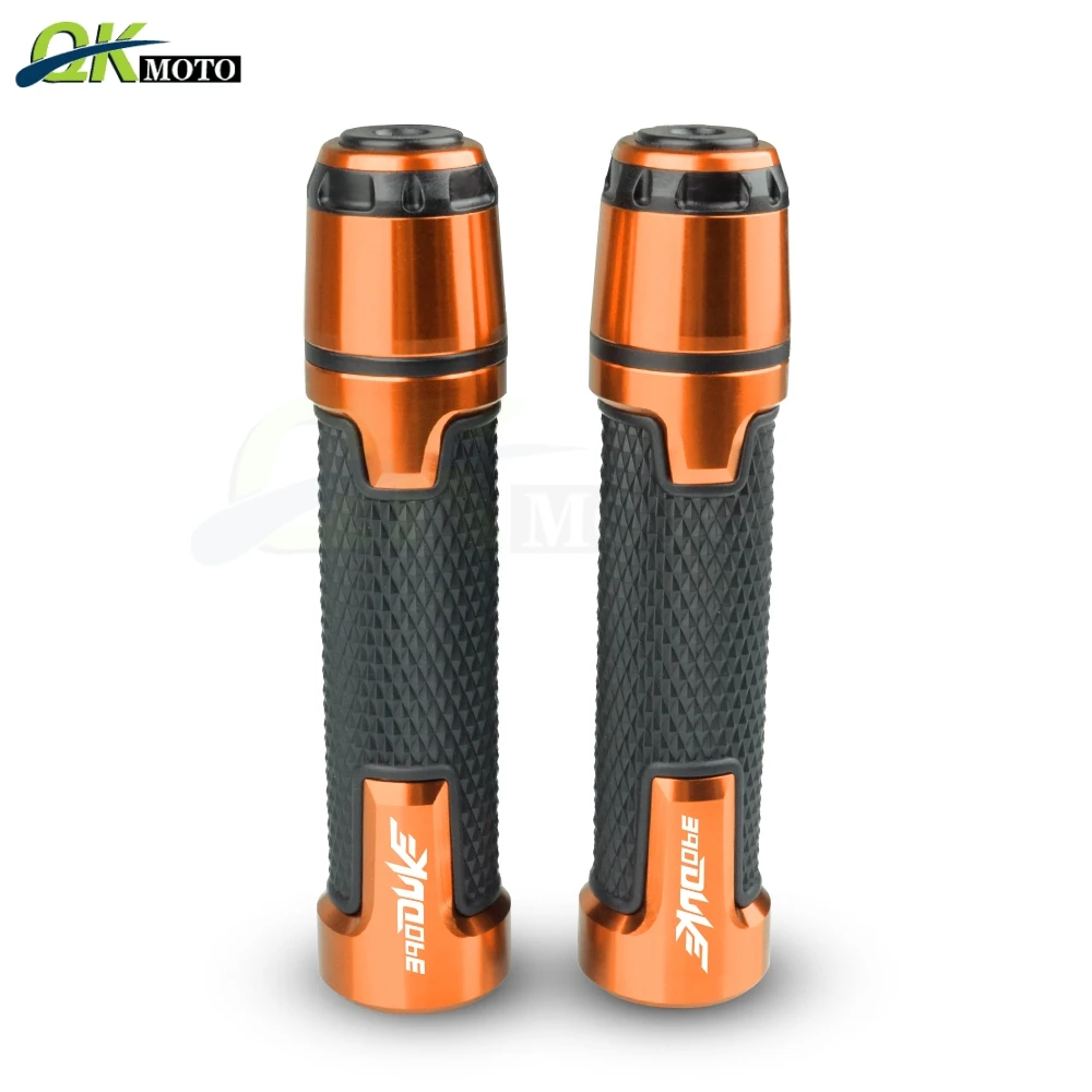 Аксессуары для мотоциклов 7/8 ''22 мм CNC алюминиевые ручки и ручки бар ручки торцевой слайдер колпачок штекер набор подходит для KTM 390 DUKE 390 duke - Цвет: Оранжевый