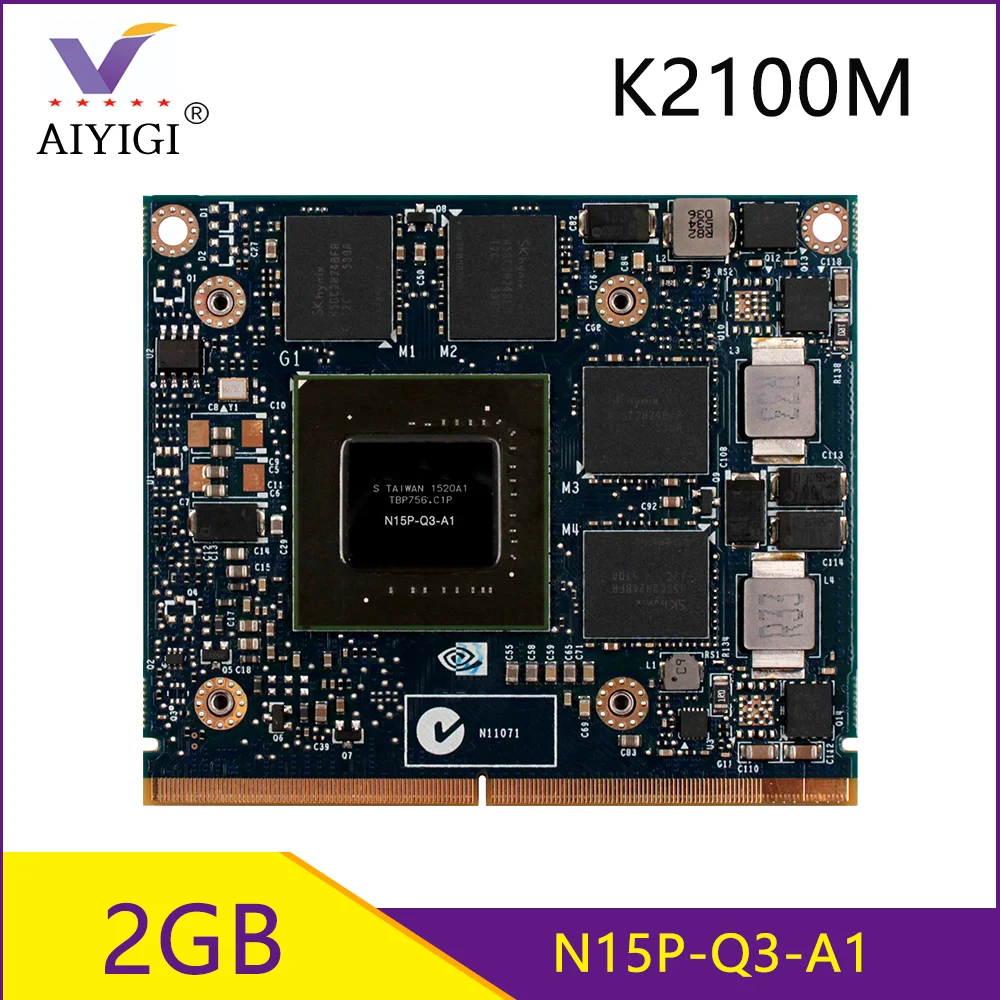 Квадро K2100M K2100 GDDR5 2 Гб Видео Графика карты N15P Q3 A1 для Dell M4800 HP 8560W 8570W 8770W ZBook 15 17 G1 G2 100%