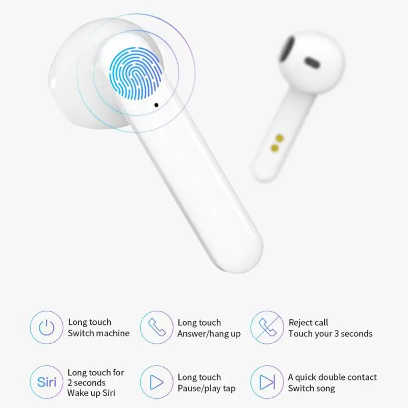 Bluetooth Headset Wireless Headset Bluetooth 5 0 Mini Wireless Earplug for iPhone X 8 Millimeter Samsung S8 Noise Reduction New