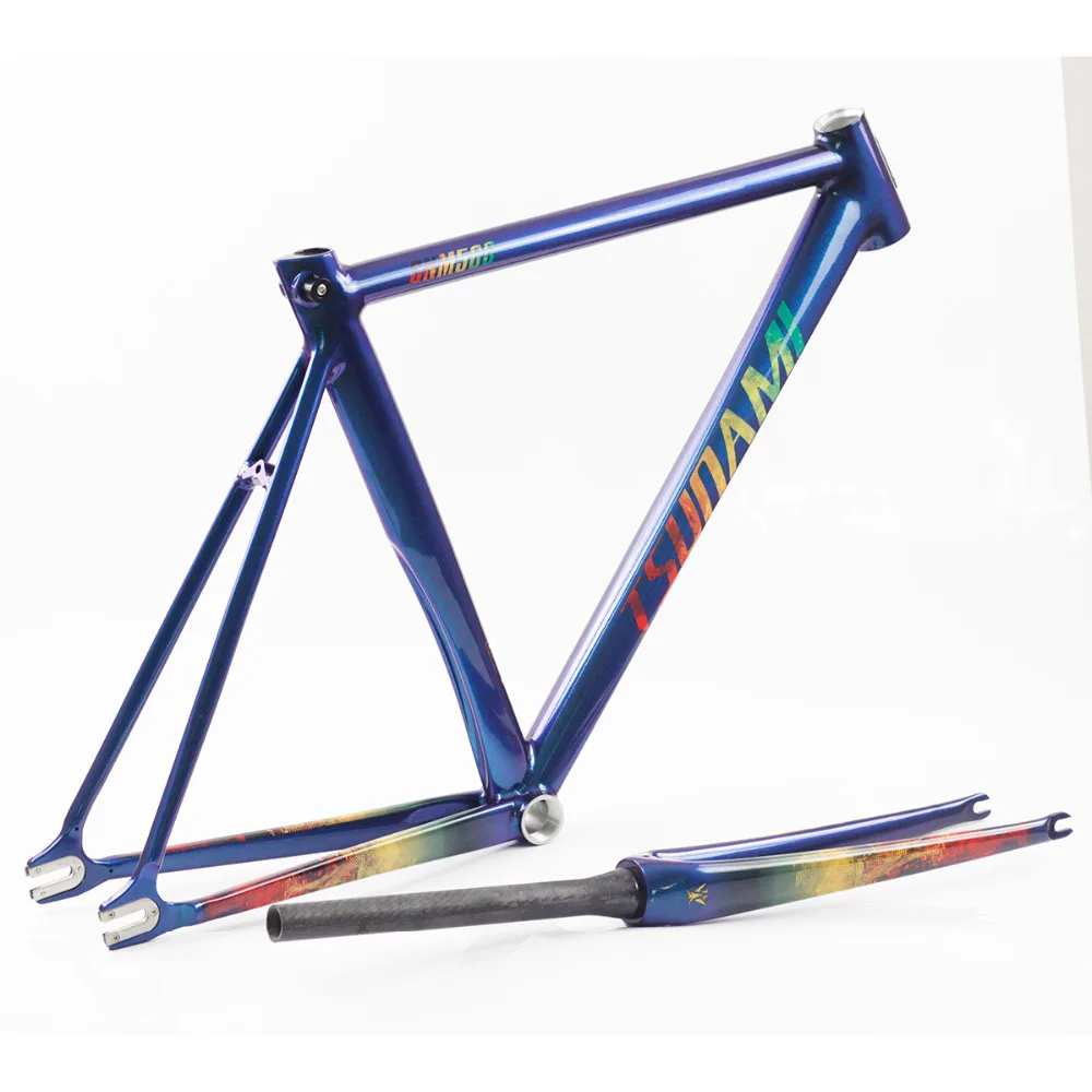 

Chameleon Fixed Gear Frameset Aluminium Frame with Carbon Fork 700c x 50cm 52cm 55cm High Quality Fixie Frameset