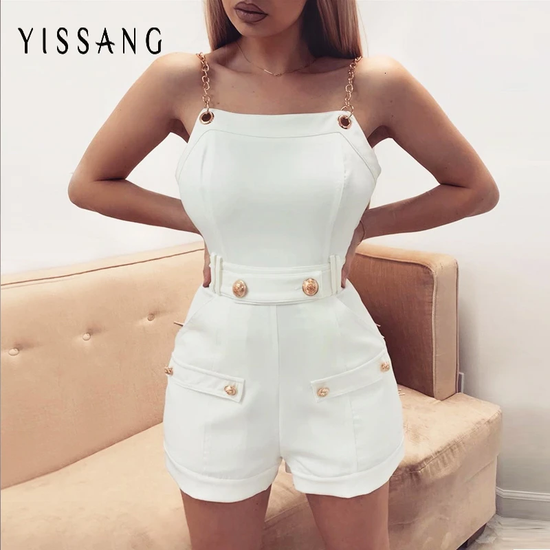 Yissang, сексуальная облегающая Осенняя уличная одежда, костюм пляжного типа на молнии, женские модные вечерние комбинезоны для клуба, женский комбинезон, короткий