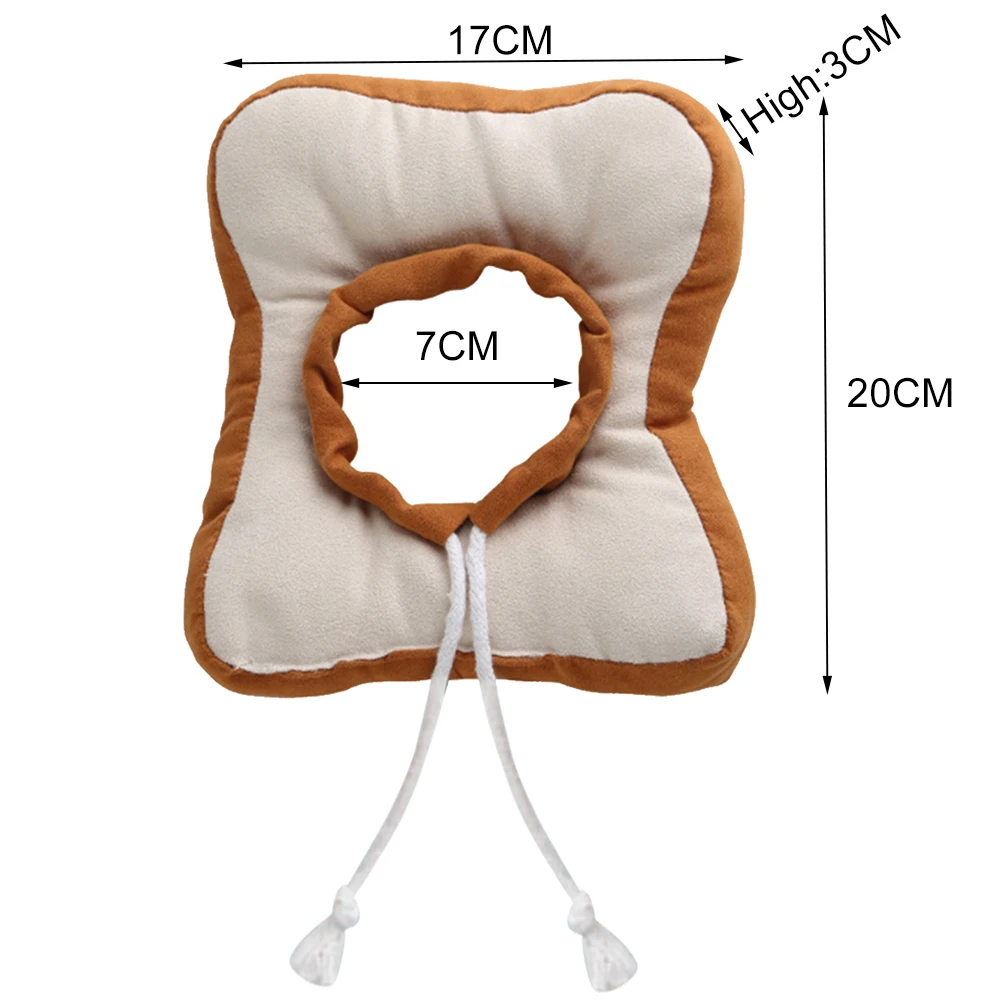 Регулируемый защитный ошейник в форме хлеба для питомцев, собак, кошек, шеи, конус для восстановления конуса, анти-укуса, для хирургии, для заживления ран, ошейник для кошек и собак