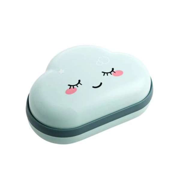 Light Blue XZJJA, милый мультяшный мыльница в форме облаков, дренаж для мыла, держатель для мыла, портативное мыло для путешествий, защитный чехол, аксессуары для ванной комнаты - Цвет: Light Blue
