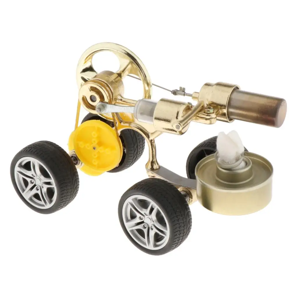 Classic Stirling Car Engine Model Vehicle Kit Making Heat Physics Toy Gifts