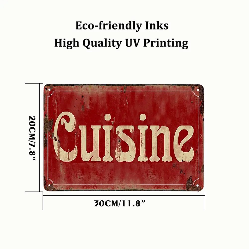 Enseigne Métallique Déco Cuisine Rétro - Humour Vintage Pour Bar Ou Maison, Neuve