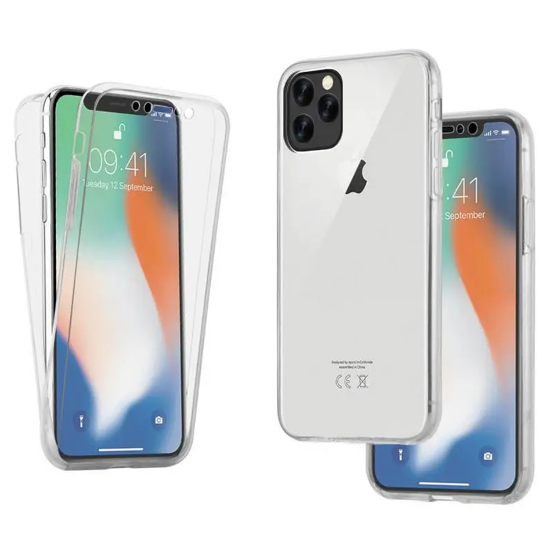 Двухсторонний защитный чехол для iPhone 11 11Pro SE 2020 6 6S 7 8 Plus X XR XS Max силиконовые чехлы