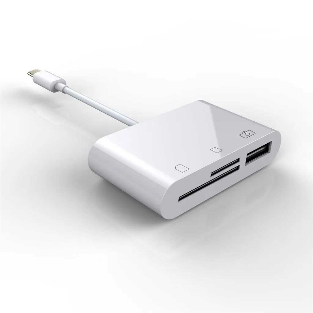 H40 3 в 1 type C к USB 2,0/SD/TF кард-ридер OTG концентратор адаптер для Macbook-Pro type C к USB 2,0/SD/TF карта памяти