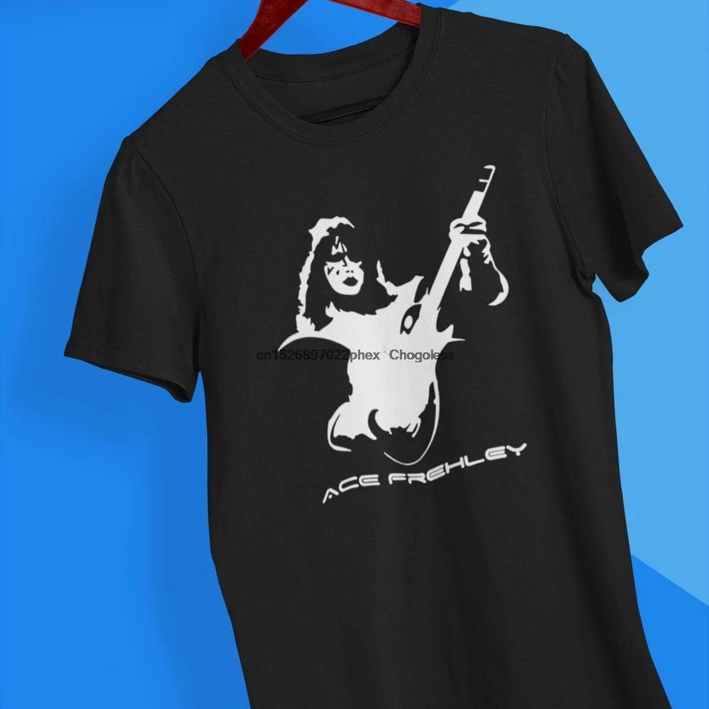 Ace Frehley Guitarist Musician Vtg Black Tee Clothing Tshirt Size S 3XL USA | Мужская одежда