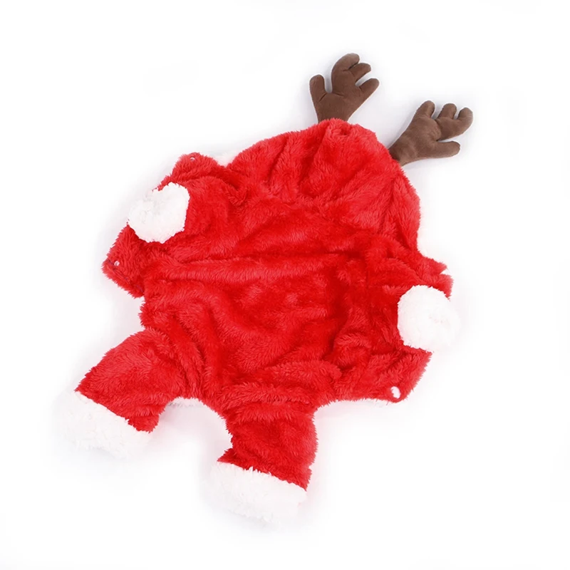 Рождественская Одежда для собак милый дизайнерский Комбинезон для маленьких собак костюм северного оленя для мопса Чихуахуа домашний Йоркширский питомец кошка одежда куртка