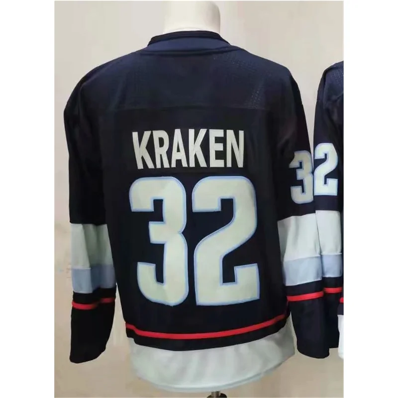 Seattle Hockey Jersey Men EBERLE #7 TANEV#13 KRAKEN #21 GRUBAUER KRAKEN #32  GOURDE #37 GEEKIE #67 Retro Women Luxury Brand Youth