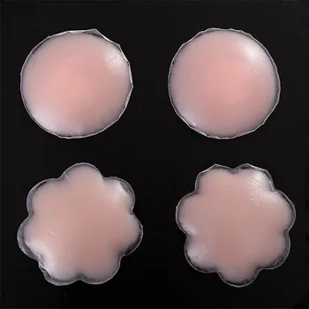 

Wholesale 2Pcs/1Pair Silicone Nipple Cover Bra Pad Skin Adhesive Reusable Invisible Breast Petals Sticker For Party Dress