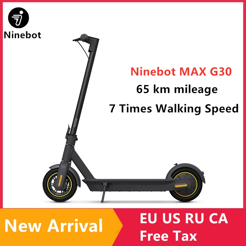 

2019 Original Ninebot MAX G30 Kickscooter Foldable Smart Electric Scooter 10" 30km/h 65km Range Hoverboard Dual Brake Skateboard