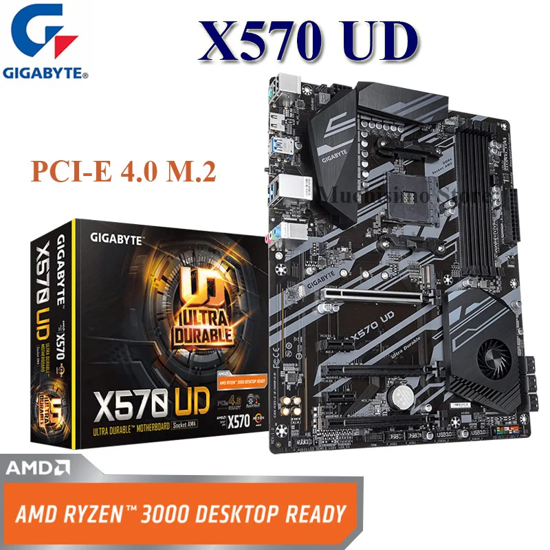 Разъем AM4 Gigabyte X570 UD материнская плата DDR4 4400(O.C.) МГц R9 128 ГБ десктопный плаша-мама AMD