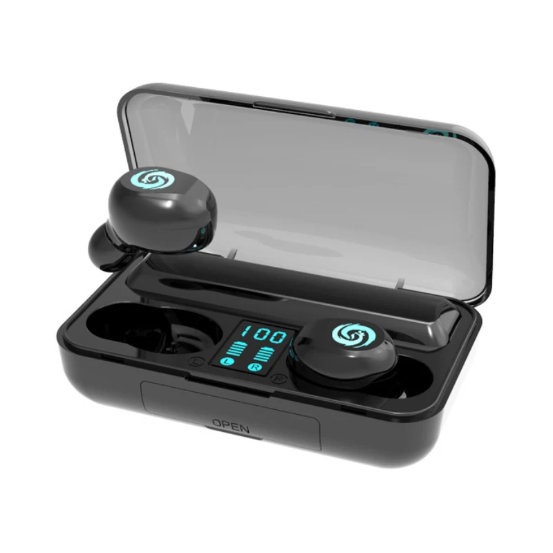 F9, Bluetooth 5,0, наушники, 8D, стерео, беспроводные наушники, спортивные, водонепроницаемые, свободные руки, наушники, гарнитура с 2000 мАч, внешний аккумулятор