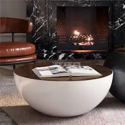 80 см скандинавский круглый стол Современная Чаша Дизайн чайный журнальный столик большая емкость для хранения упрочненная со стеклянным