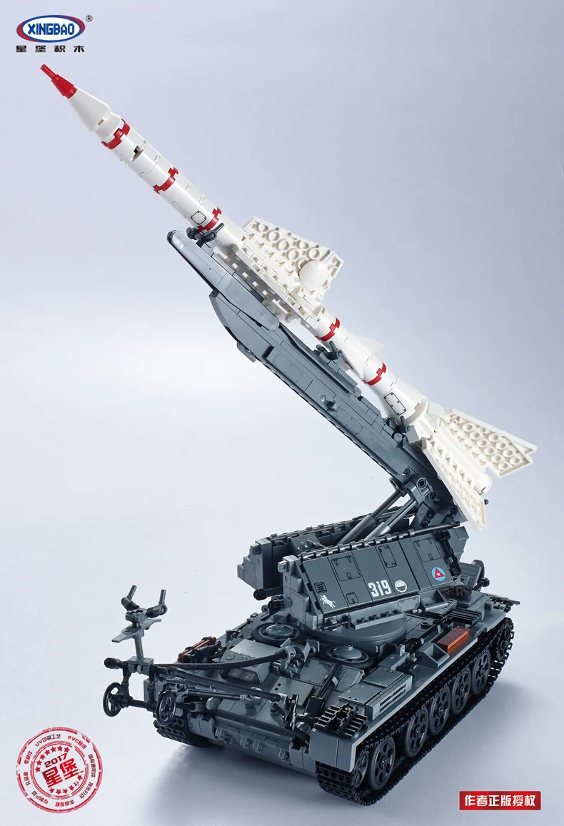 Xingbao XB06001/003/004/005/006/007 Военная серия T92/SA-3/SA-2/KV-2/SA-4 бак ракеты 8U218, строительные блоки, игрушки для детей