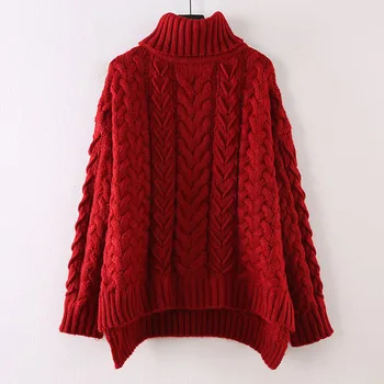 

yocalor 2020 Fashion Turtleneck Pullovers Sweater Women Winter and Autumn Ladies Sweaters New Solid Color Tops Female