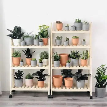 

Balcony Fleshy Flower Rack Rack Indoor Solid Wood Multi-storey Floor Living Room Bonsai Fleshy Shelf Stairs Flower Shelf