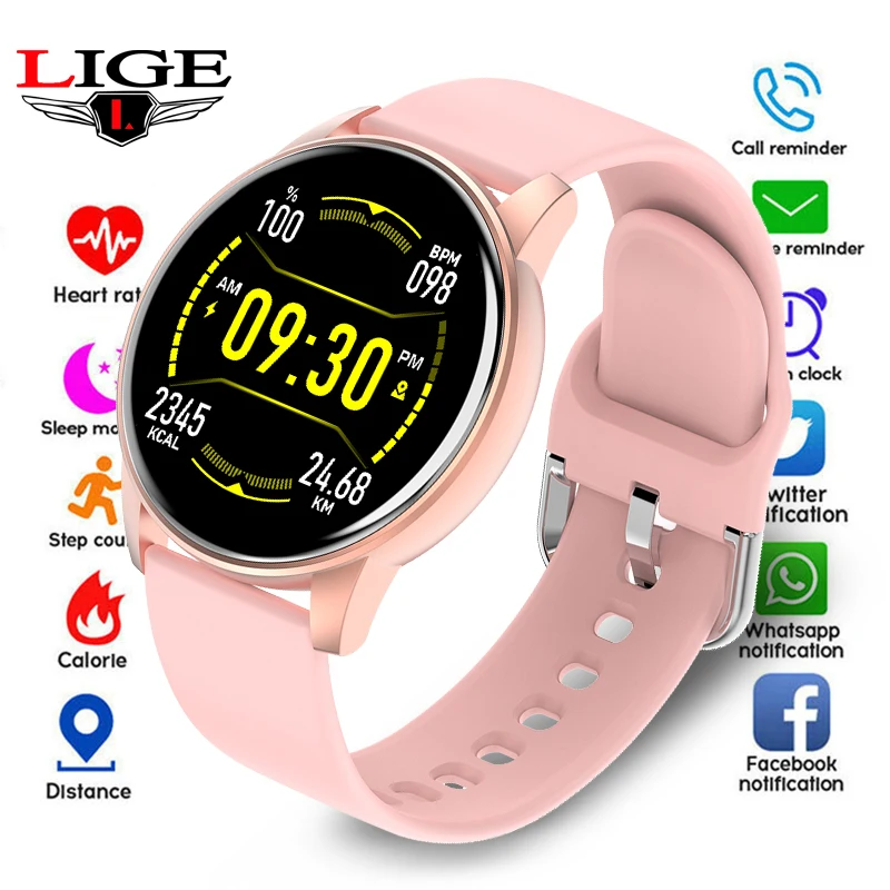 

LIGE Men And Women Smart Watch Real-time Weather fForecast activity Tracker Sports Female smart Watch male For Android IOS