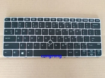 

US Laptop Keyboard For HP Elitebook 725 G3 820 G3 828 G3 English Silver Frame Mouse Pointer without backlight No backlit