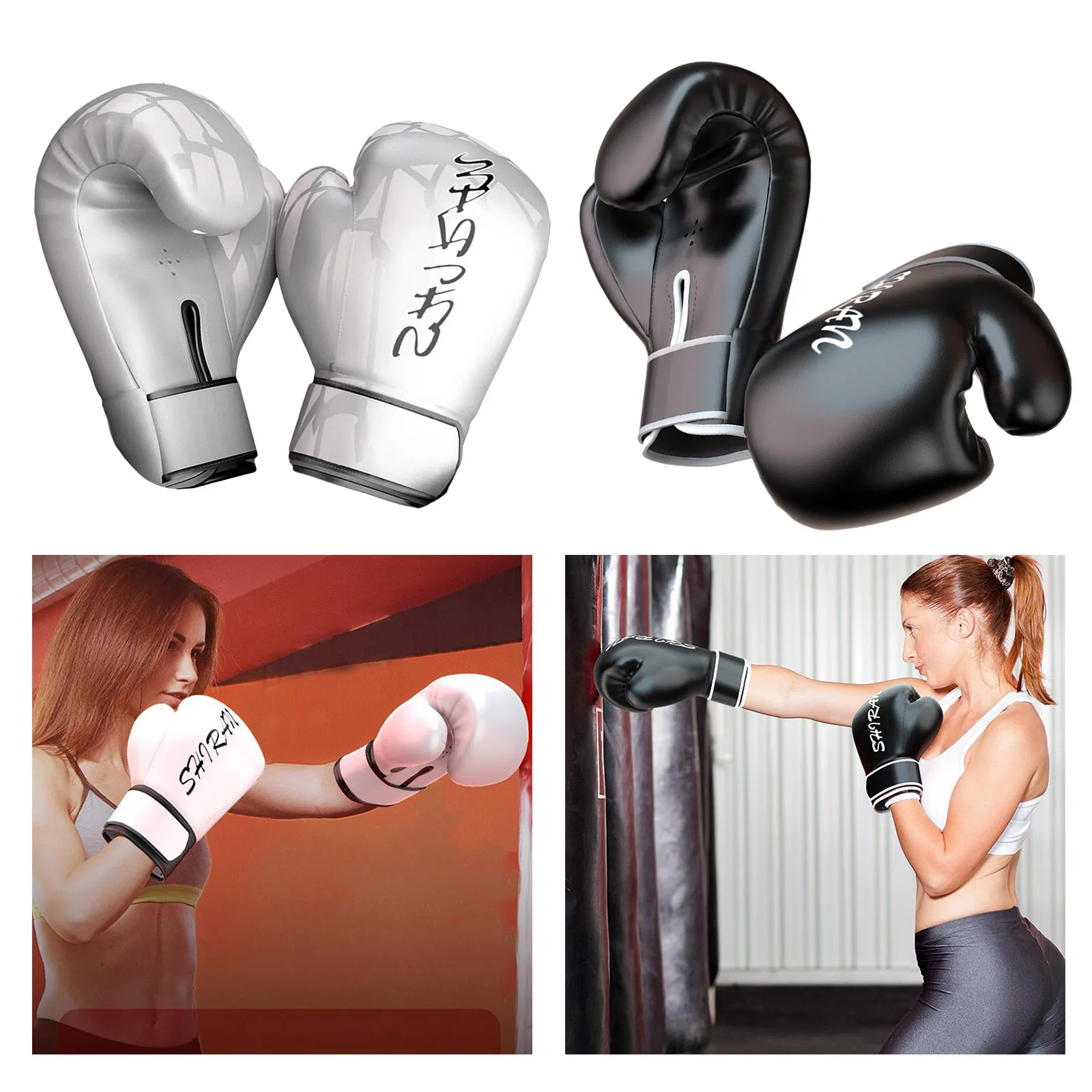 Leather Boxing Gloves MMA Training Fight Sparring Punching kickboxing 
