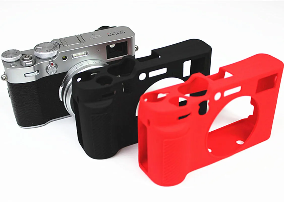 Чехол силиконовый для камеры Fuji x100v защитная крышка утолщенная ручка|Сумки