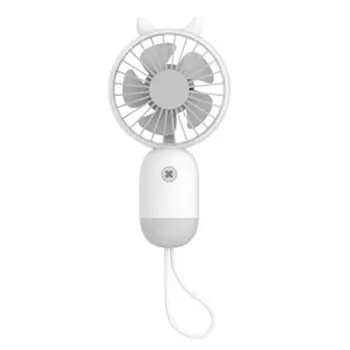 

Mini Portable Handheld Fan Cute Cartoon Pattern USB Charging Cooling Fan Air Cooler with Lanyard 3 Speed Adjustable