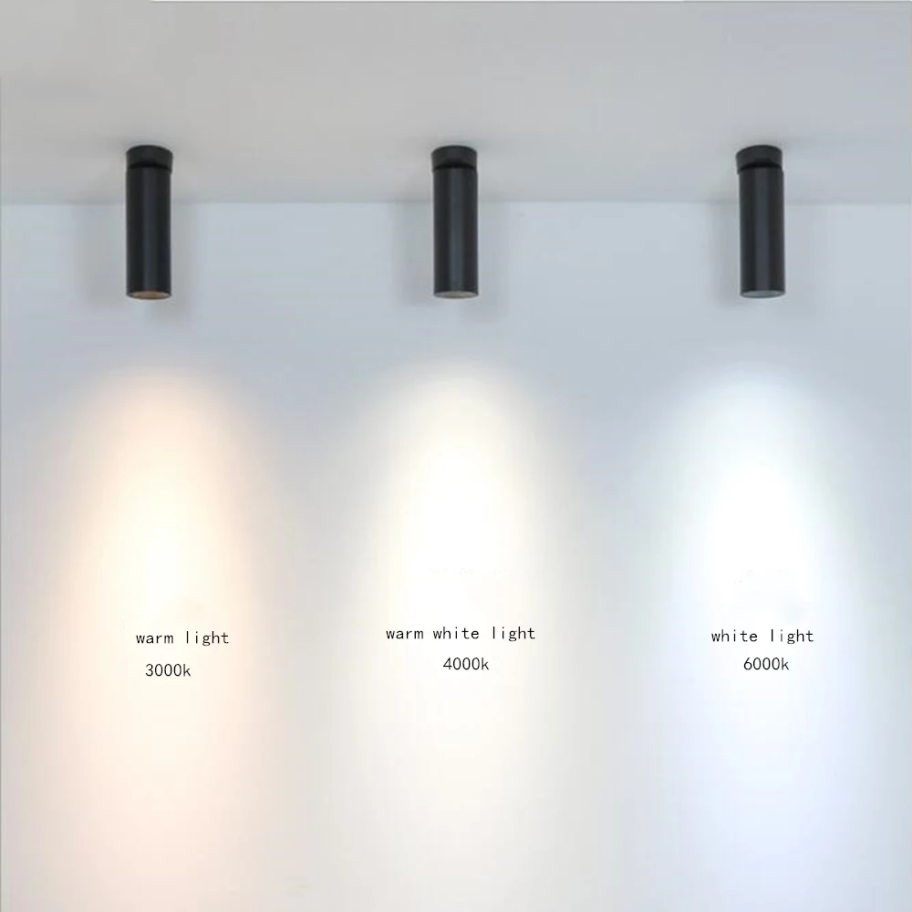 ceiling lights led spotlight surface mounted COB 7W12W20W30W 360 free rotation cob ceiling mounted two-wire lamp famliy store ceiling lights led spotlight surface mounted COB 7W12W20W30W 360 free rotation cob ceiling mounted two-wire lamp famliy store