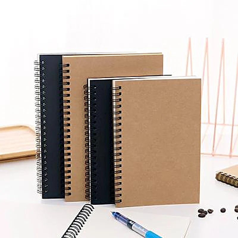 50Sheets Bullet Journal Coil Notebooks Kraft Paper Planner Diary Sketchbook For Kids Girl Gift School Office Supplies Stationery