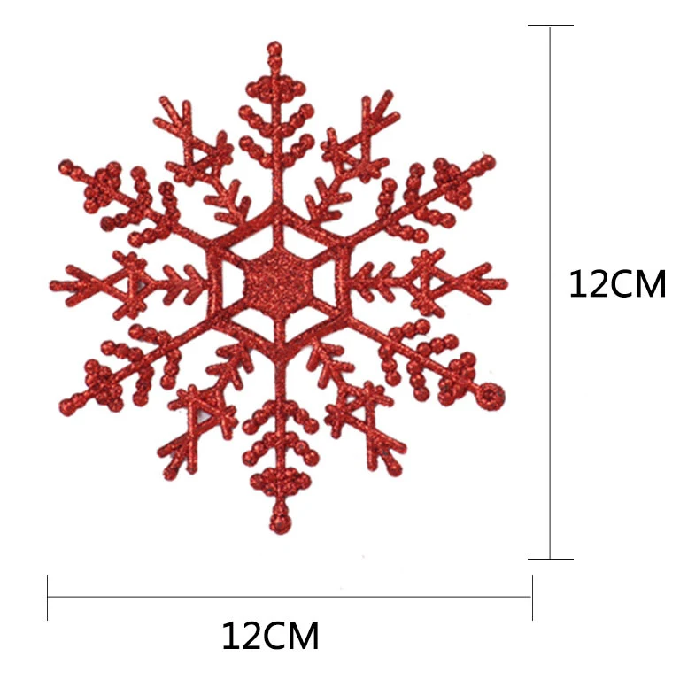 3 шт снежинка рождественское ремесло Рождественская елка украшения окно украшение кулон вечерние DIY ремесла аксессуары - Цвет: Красный
