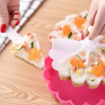 

1PC Cake Pan Sushi Mold Set Creative Heart Shaped Sushi Mold Baking Ball Cup Jelly Rice Pudding Mold M2A0