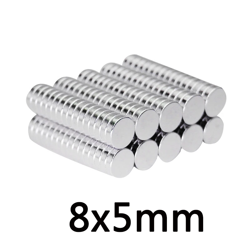 *50/100/500 pcs Strong Round Cylinder Magnets 8x5mm Neodymium N35 Permanent Magnet Powerful 8*5mm | Обустройство дома